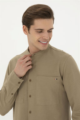 Мужской вязаный кардиган цвета хаки - U.s. polo assn фото 2