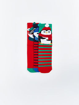 Desenli Erkek ?ocuk Soket ?orap 3l? - Waikiki фото 2