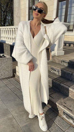 K13026 Кардиган пушистый OVER SIZE БЕЛЫЙ