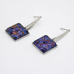 Серьги из муранского стекла BLUE NIGHT LS2088 - Vloes фото 3