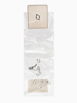 Кулон на леске «Капли росы», белый в серебре