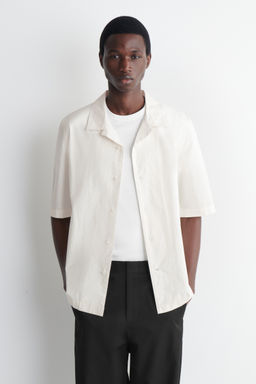 CAMISA DE ALGOD?N SLIM FIT CON CUELLO ABIERTO - H&m фото 2