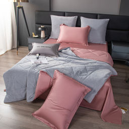 Комплект постельного белья на резинке Сатин Velvet Premium с Одеялом VPR002 180*200*25;160*200*25;140*200*25 Евро наволочка