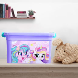 Контейнер для хранения игрушек Радужные единорожки, 6,5 л - Соломон фото 4
