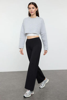 Siyah S?cak Tutan Ici Sardonlu K?sl?k Dalg?c/Scuba Kumas Orme Spor Esofman Alt? THMAW25EA00009