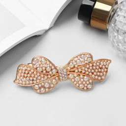 Заколка - автомат для волос «Элси», бант, 9.5 см