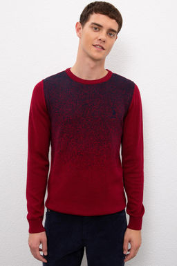 Мужской бордово-красный свитер Неожиданная скидка в корзине
