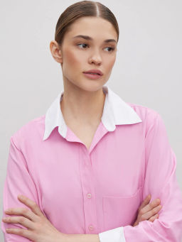 Рубашка прямого кроя B2941/petal - Emka фото 3