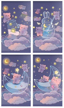 Цена за 10 шт. Блокнот А7 40 л. клетка Schoolformat ВОЛШЕБНЫЕ МИШКИ на скрепке, мелованный картон, сплошн...