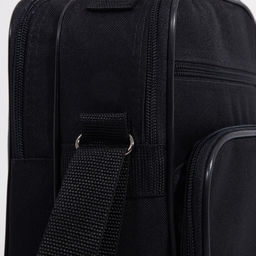 Сумка мужская Luris, 2 отдела на молнии, 2 наружных кармана, чёрная