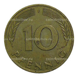 Монета 10 пфеннигов 1988 года F Германия