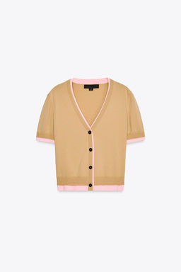 DOUBLE LAYER TRIM KNIT CARDIGAN - Zara фото 4