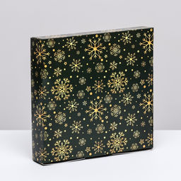 Цена за 5 шт. Коробка новогодняя складная «Праздничная ночь», 16×16×3 см