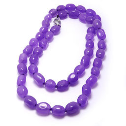 Бусы из камня Аметистовый агат привлекает дары Вселенной, исполняет желания