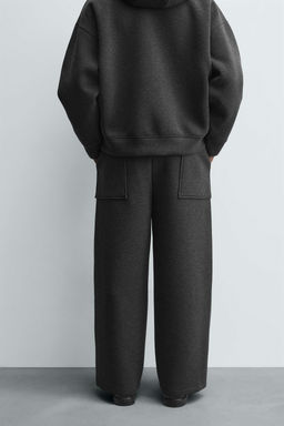 NEOPRENE-EFFECT WIDE-LEG TROUSERS - Zara фото 12