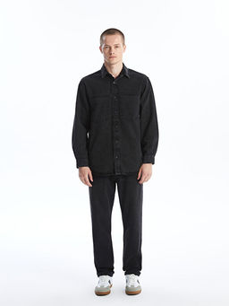 Regular Fit Uzun Kollu Erkek Jean G?mlek