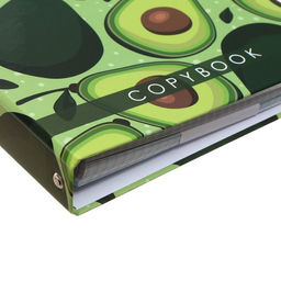 Тетрадь на кольцах A5, 120 листов в клетку, Calligrata «Авокадо»