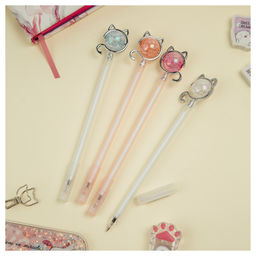 Ручка шар. MESHU "Cat" (MS_02859) синяя, 0.7мм, корпус ассорти, с фигуркой