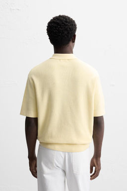 PEARL KNIT POLO SHIRT WITH ZIP - Zara фото 27