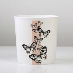 Кашпо для цветов «Бабочки», 1.6 л, d=14 см, h=14 см, пластиковое