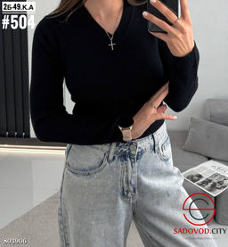 свитер женский с v-вырезом - Bruno фото 4