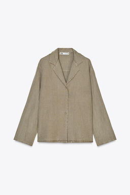 ZW COLLECTION 100% LINEN SHIRT - Zara фото 2