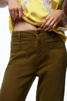 Z1975 HIGH-WAIST JEANS WITH PATCH POCKETS - Zara фото 4