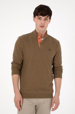 Мужской свитшот цвета хаки Неожиданная скидка в корзине