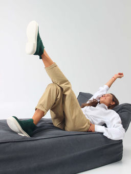 Ботинки 308.агатаw. зеленый замша/Байка