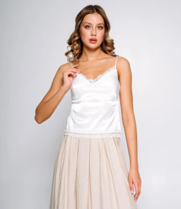 Топ #КТ68006, белый