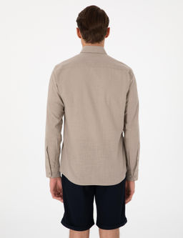 Vizon Keten G_r_n_ml_ Slim Fit Uzun Kollu G_mlek - Pierre cardin фото 6