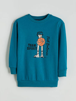 Bisiklet Yaka Erkek ?ocuk Sweatshirt