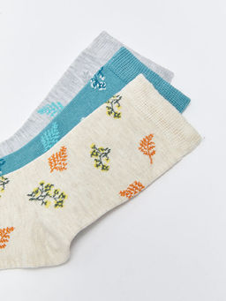 Desenli Kad?n Soket ?orap 3l?