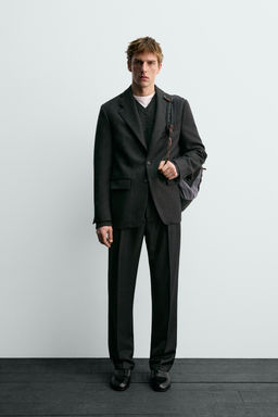 100% WOOL TWILL SUIT TROUSERS AARON LEVINE X ZARA фото 10