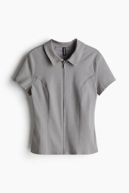Collared zip-through top - H&m фото 5