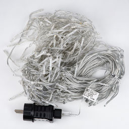 ULD-B12006-195/TTK WARM WHITE IP44 Бахрома светодиодная с эффектом мерцания, 12м. Соединяемая. 195 светодиодов. Теплый белый свет. Провод прозрачный. ТМ Uniel