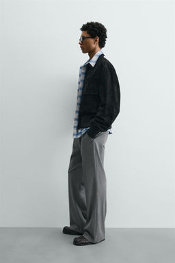 CAZADORA CROPPED FIT PIEL SERRAJE / Negro - Zara фото 4