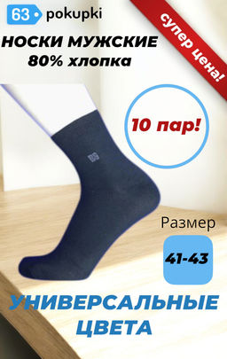 Цена за 10 пар. Байвей носки мужские артикул 850 (851) 41-46 (фактически 41-43)