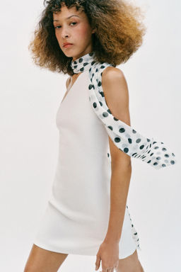 VESTIDO HALTER PA?UELO LUNARES / Blanco - Zara фото 12