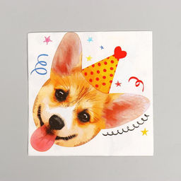 Салфетки бумажные «Собачки», набор 20 шт., 33×33 см