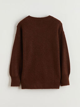 Bisiklet Yaka K?z ?ocuk Triko Kazak