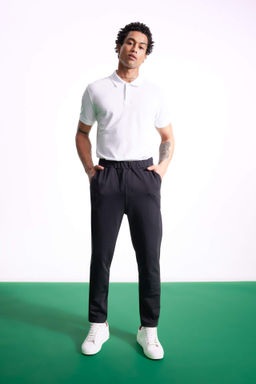 DeFactoFit Jogger Esofman Alt? Slim Fit Dar Kesim Beli Lastikli Cift Cepli Standart Paca  фото 2
