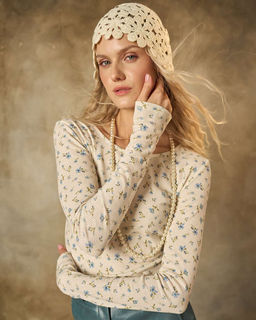 Лонгслив в мелкий цветочек 54.8 - Sahar art lab фото 4