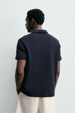 POLO RELAXED FIT ESTRUCTURA / Marino - Zara фото 3