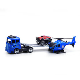 Автовоз, с машинкой и вертолётом, в пакете