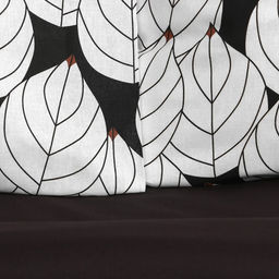 Постельное бельё Этель 1.5 сп Black leaves 143х215 см, 150х214 см, 70х70 см 2 шт, поплин, 125 г/м2  фото 2