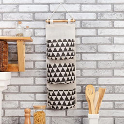 Кармашек текстильный Треугольники 3 отделения 58х202 см