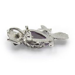Кулон-Брошь "Сова" аметист