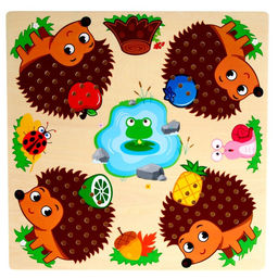 Детская развивающая доска для счёта «Ёжики» 30.5×30.5×1 см