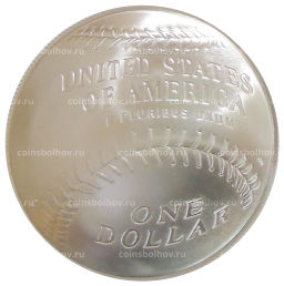 1 доллар 2014 года P США Национальный зал славы бейсбола